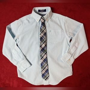 Boys Size 4-5 Dress Shirt and Tie Combo